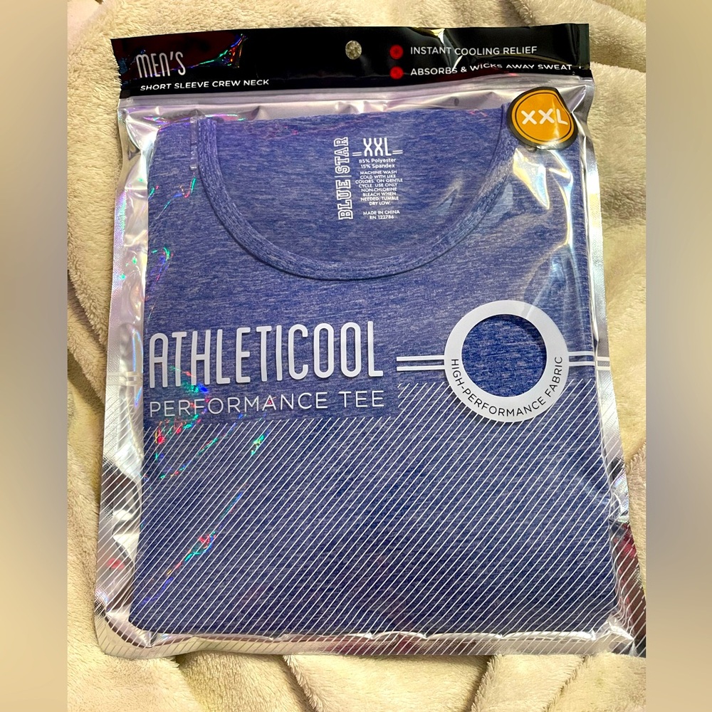 BLUE STAR ATHLETICOOL TEE/ SWEAT WICKING COOL RELIEF XXL NEW